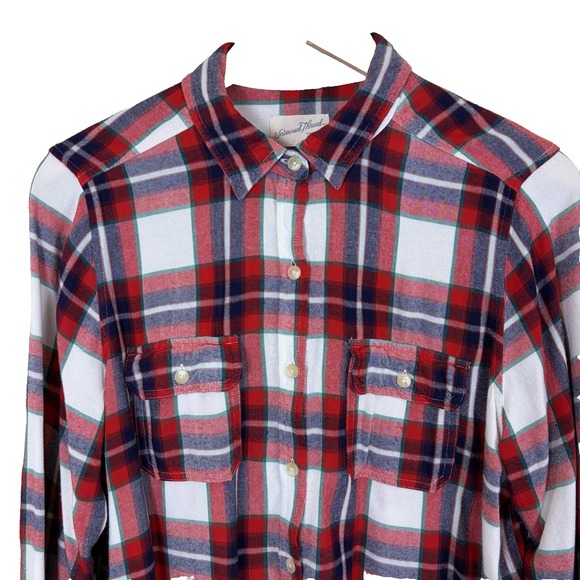 Universal Thread Women's Button Up Shirt Size L Red Plaid Cabin Core Camp Core - Picture 3 of 9
